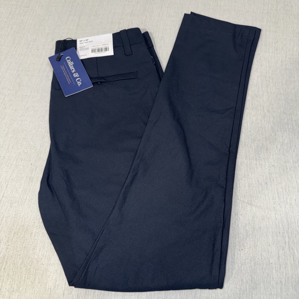 Collars & Co Navy Blue Apex Tech Pant Performance Men's 30x32 New With tags